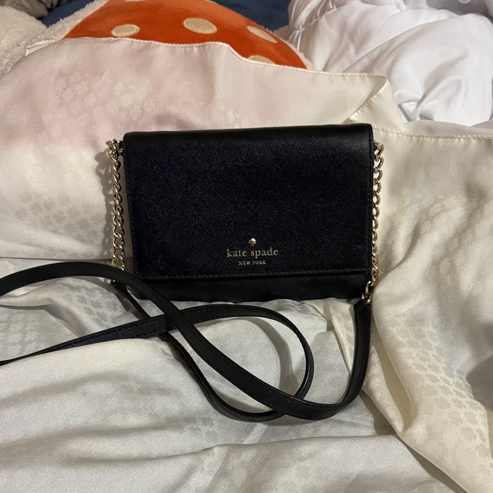 Kate Spade Black and Gold Crossbody Bag - Picture 2 of 9